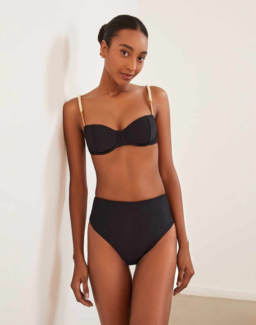 Swim Vix Brazilian | Bela Hot Pant Bottom Black