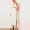 Clothing Vix Midi Dresses | Sonny Detail Midi Dress Off White