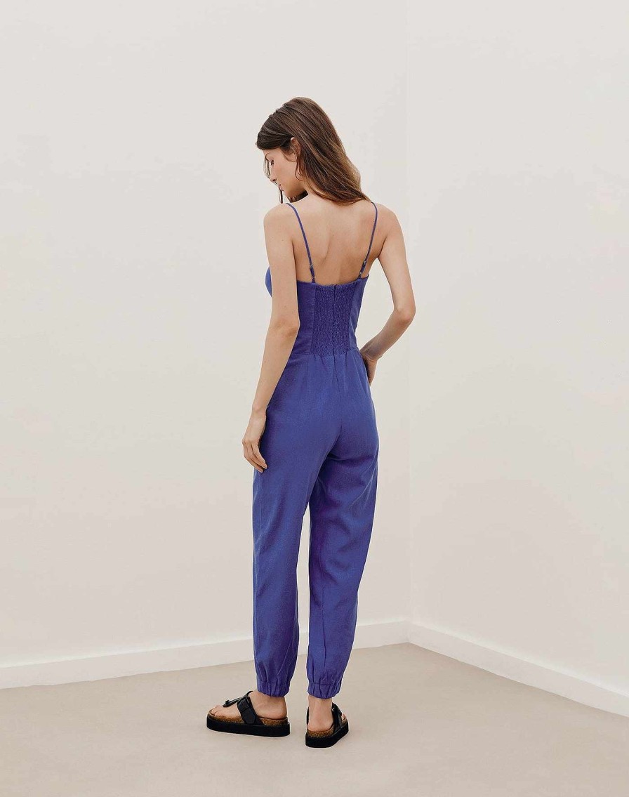 Clothing Vix | Tuane Detail Jumpsuit Lazuli