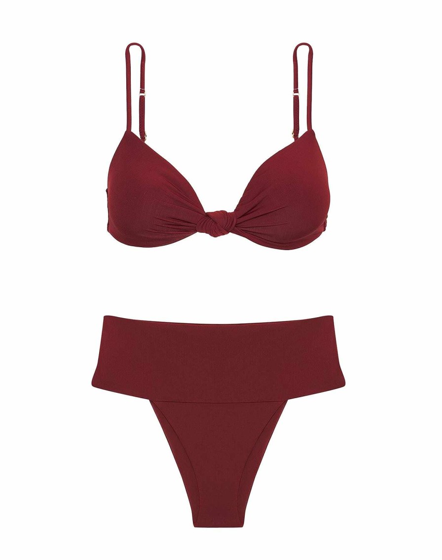 Swim Vix Brazilian | Jessica Hot Pant Bottom Cranberry