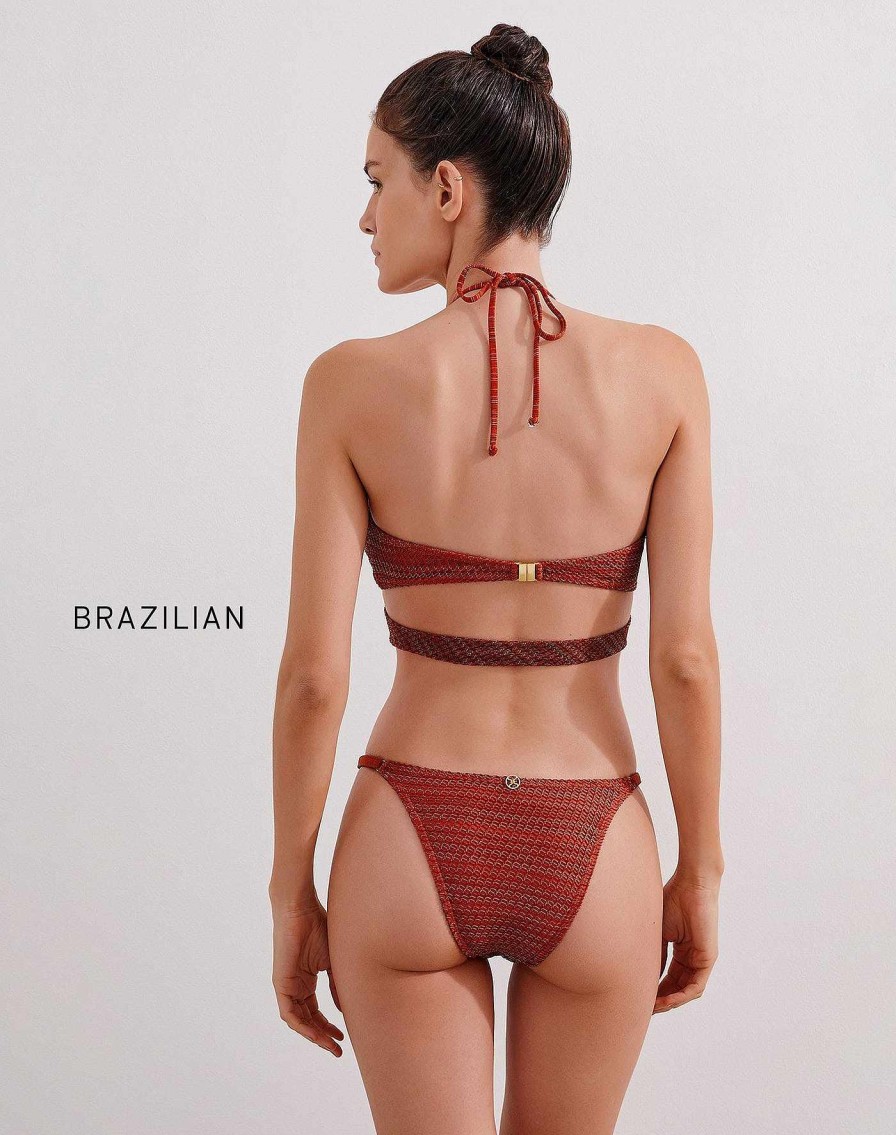 Swim Vix Brazilian | Mesh Rafa Bottom Brick