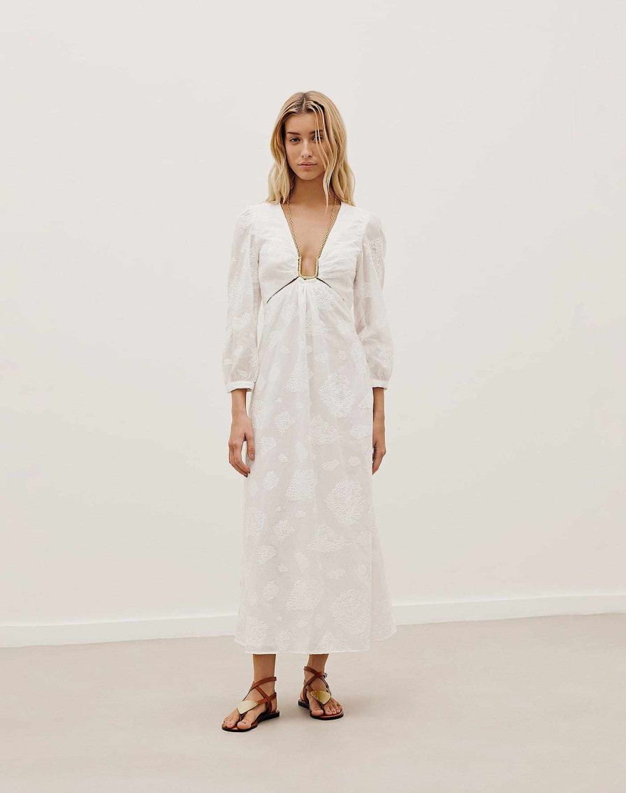 Clothing Vix Midi Dresses | Amelie Midi Dress Off White