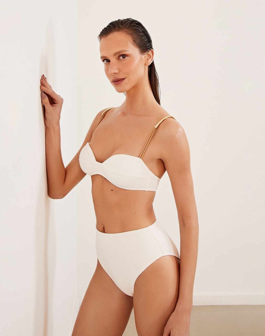 Swim Vix Full | Firenze Bela Hot Pant Bottom White