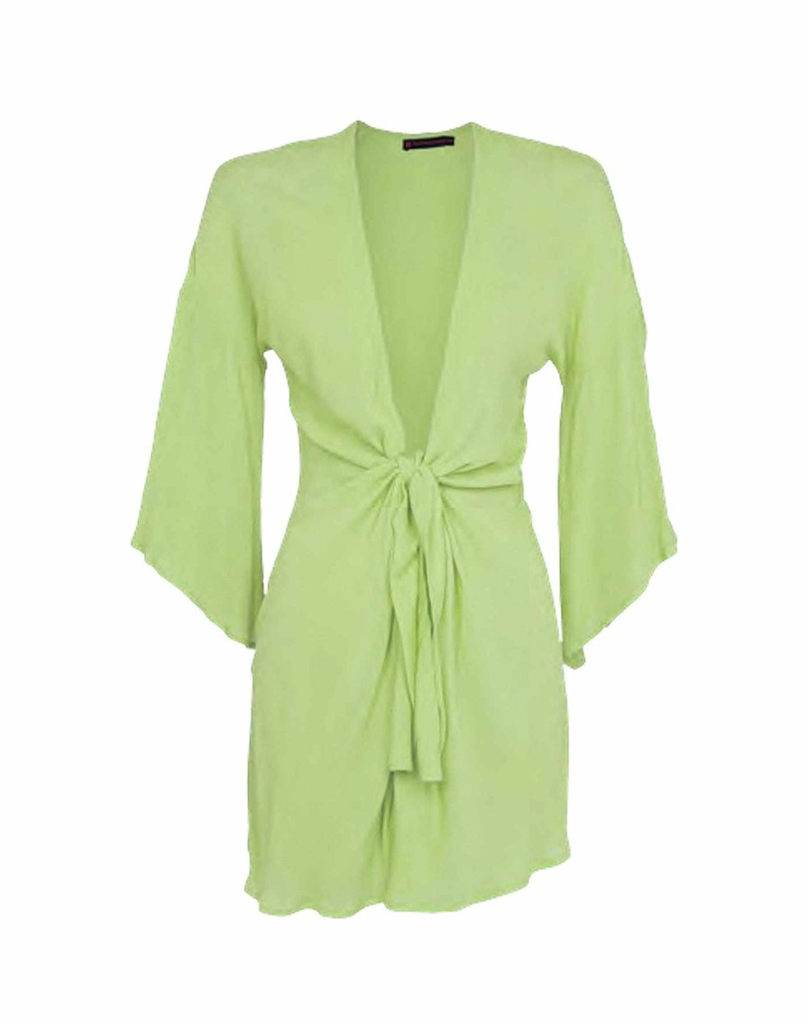 Cover Ups Vix | Perola Knot Short Cover Up Lime