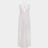 Clothing Vix Long Dresses | Daisy Detail Long Dress Off White