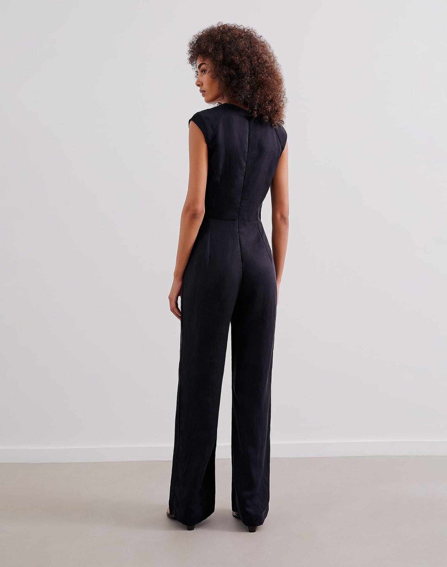 Clothing Vix | Raika Detail Jumpsuit Black