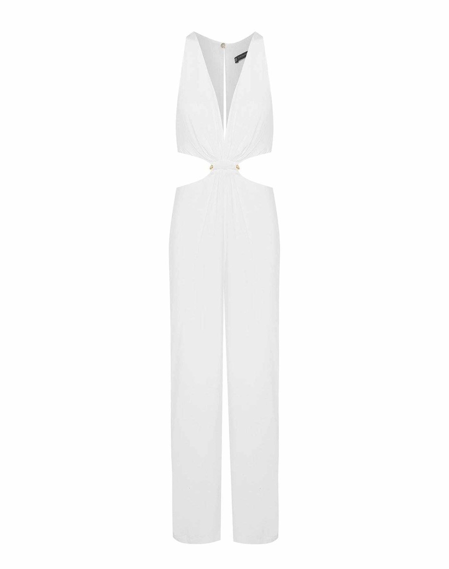 Clothing Vix | Nayara Detail Jumpsuit Off White