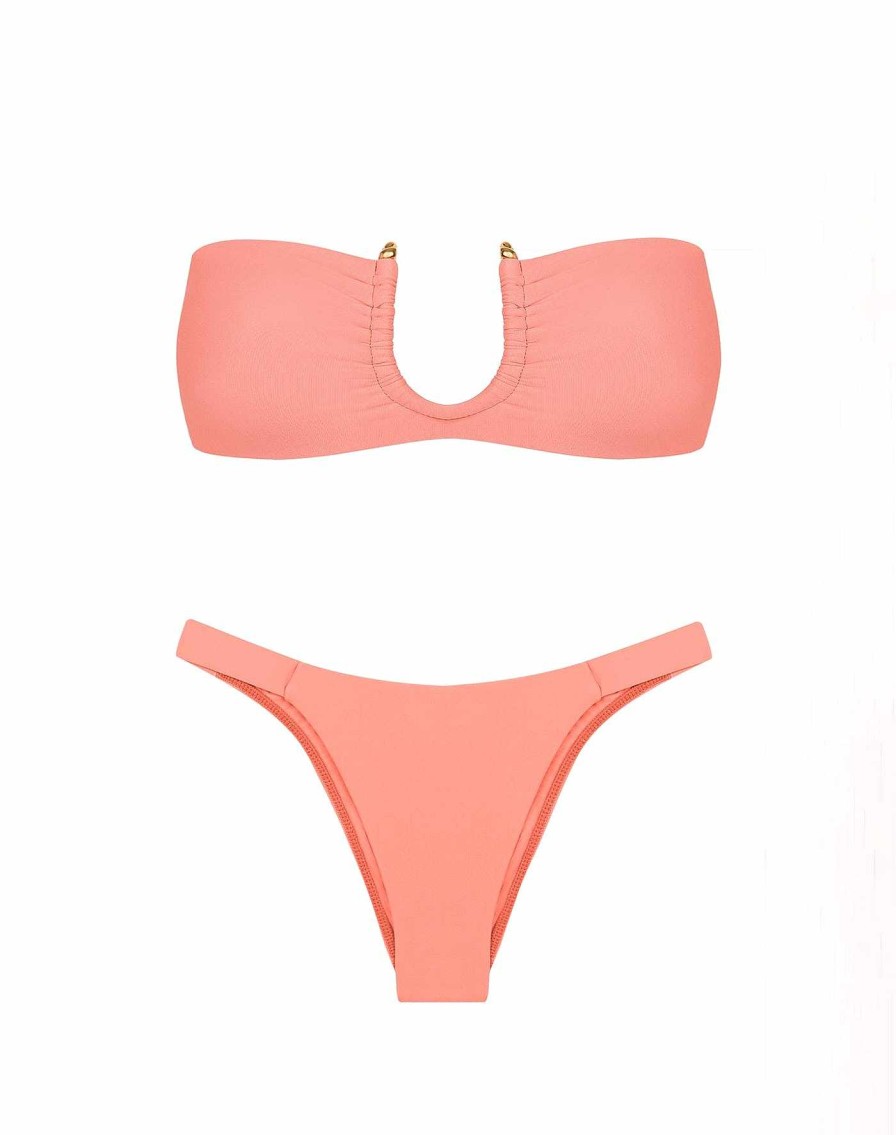 Swim Vix Bandeau | Cora Bandeau Top Peach