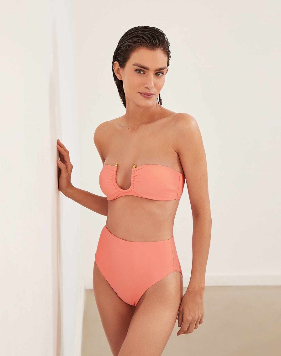 Swim Vix Full | Bela Hot Pant Bottom Peach