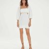 Clothing Vix Short Dresses | Isadora Detail Short Dress Off White