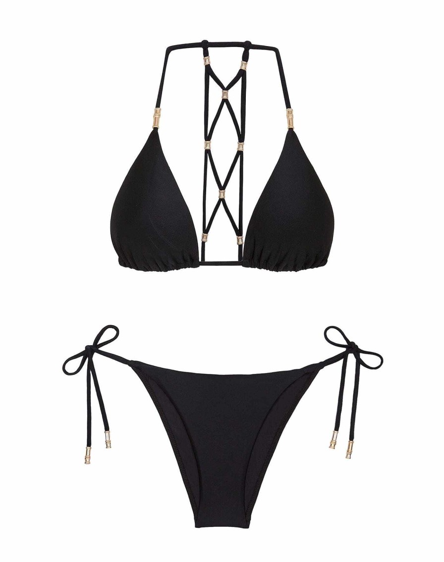 Swim Vix Brazilian | Lucy Tie Side Bottom Black