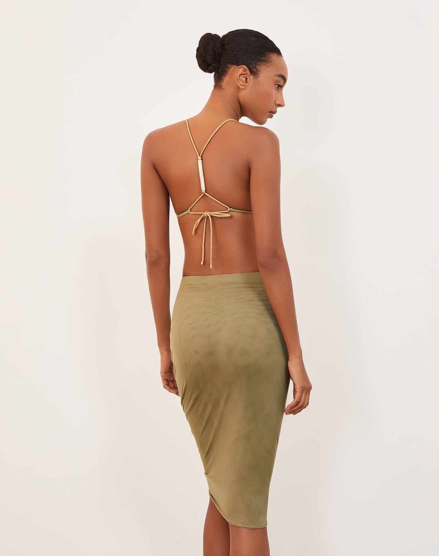 Cover Ups Vix | Frida Midi Skirt Olivine