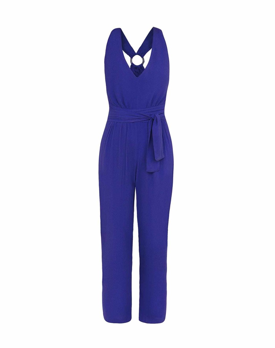 Clothing Vix | Hannah Detail Jumpsuit Lazuli