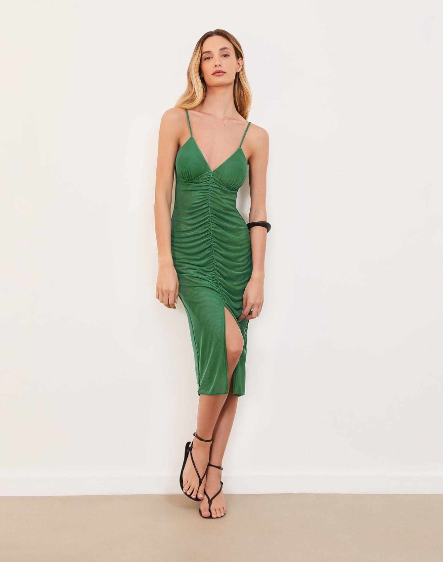 Clothing Vix Midi Dresses | Sheer Diana Midi Dress Aspen