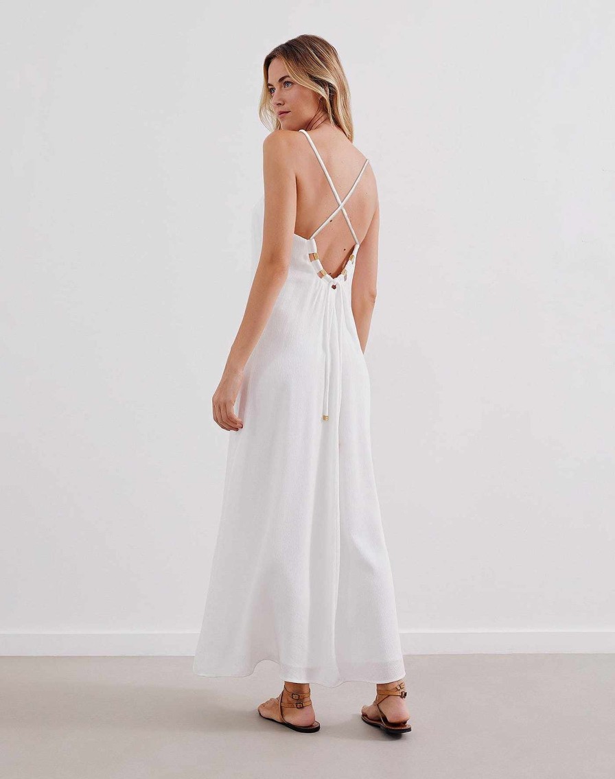 Clothing Vix Long Dresses | Zima Long Dress Off White