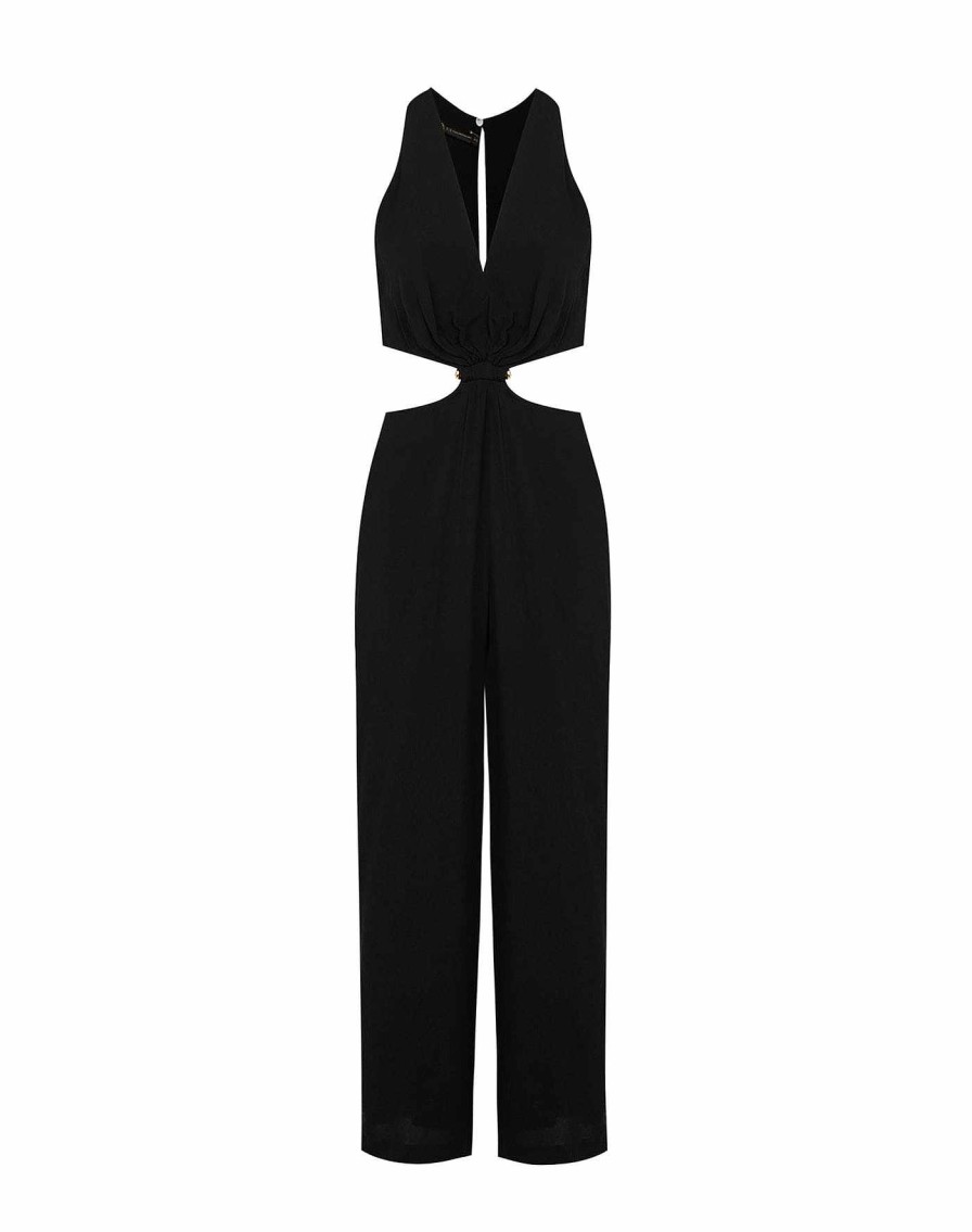 Clothing Vix | Nayara Detail Jumpsuit Black