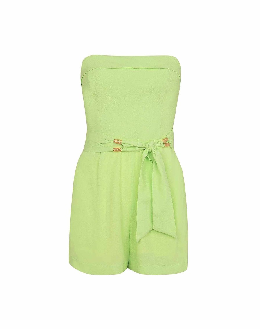 Clothing Vix | Serena Detail Mini Jumper Lime