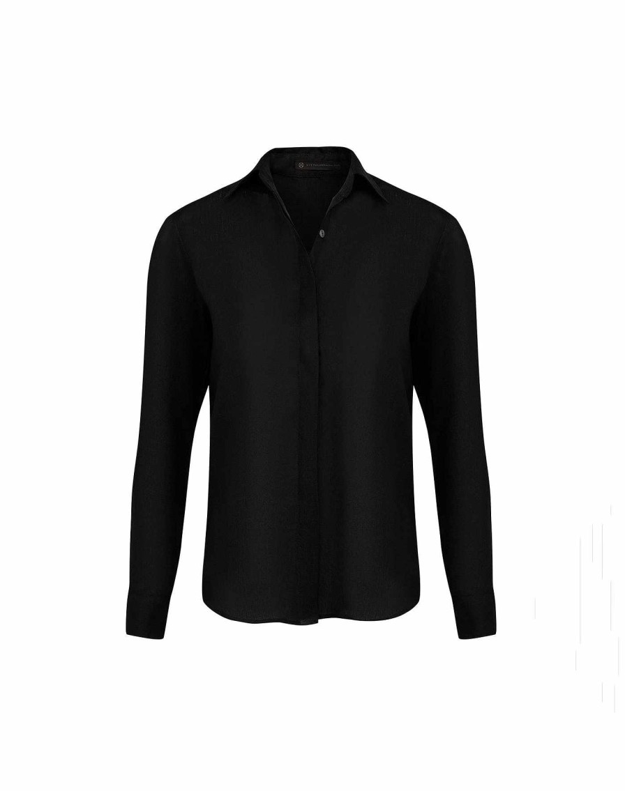 Clothing Vix Long Sleeve Tops | Jaque Long Sleeve Blouse Black