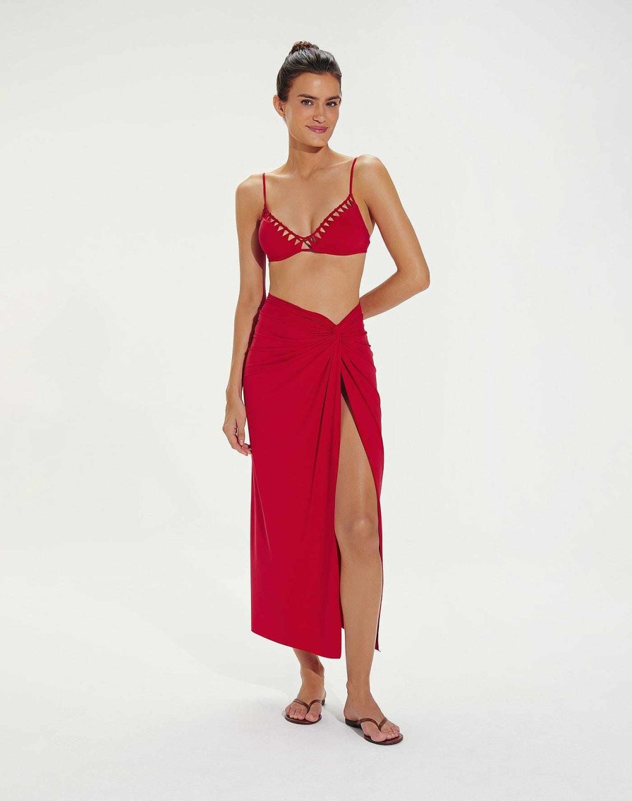 Cover Ups Vix | Karen Midi Skirt Red Pepper