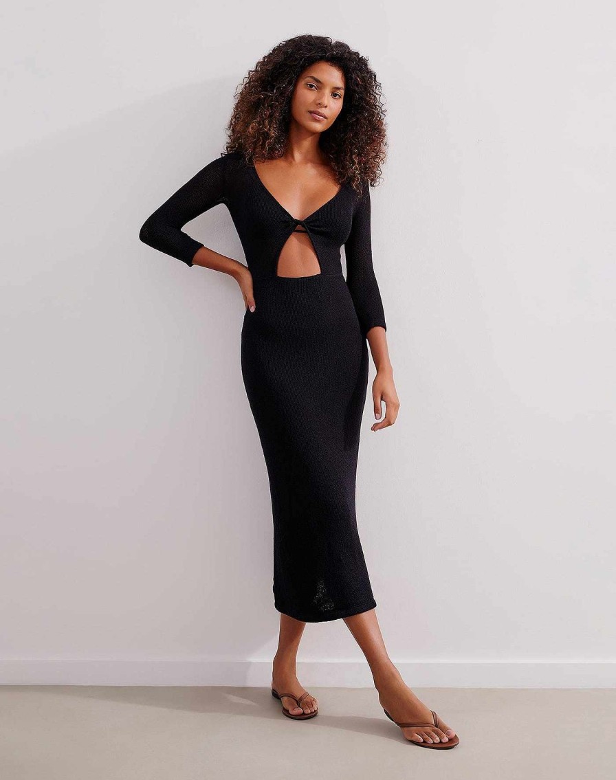 Cover Ups Vix | Anna Midi Cover Up Black