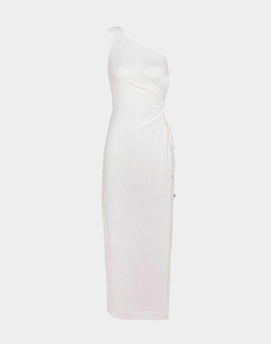 Clothing Vix Long Dresses | Carina Detail Long Dress Off White