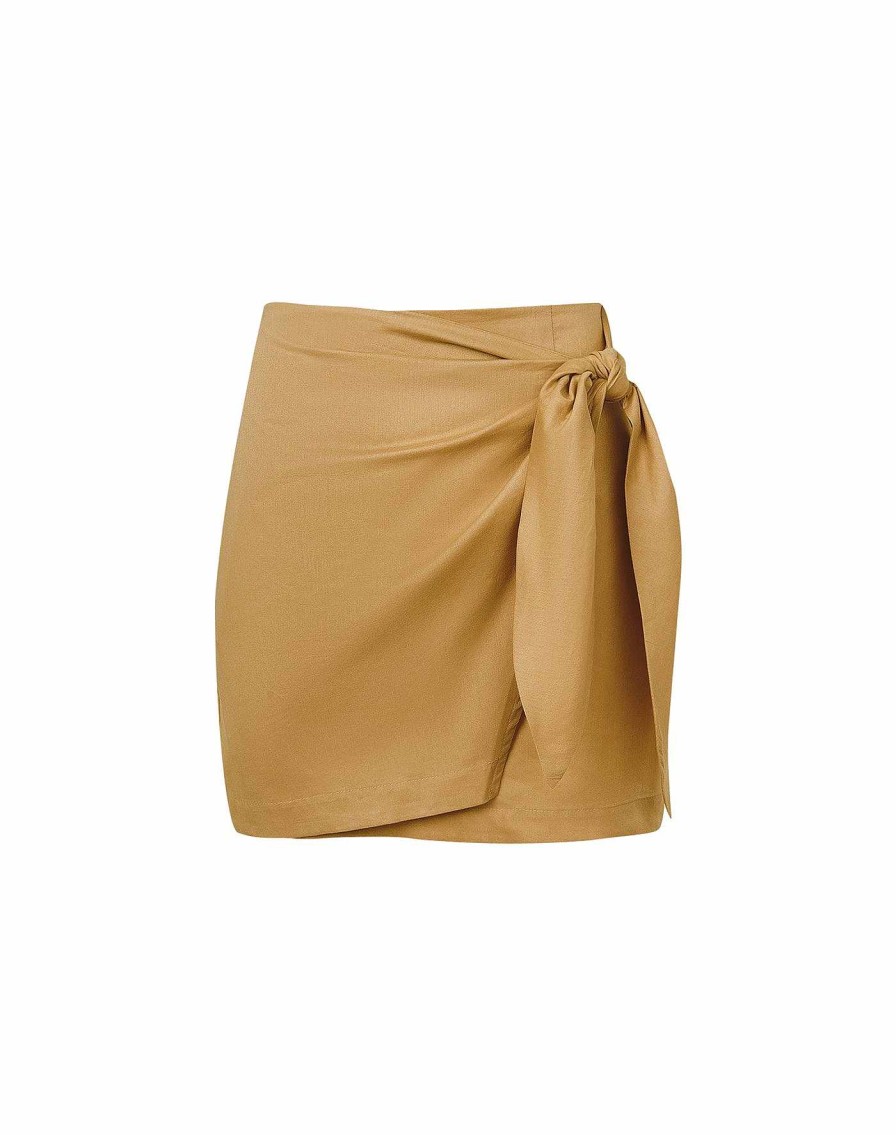 Clothing Vix Skirts | Rai Mini Skirt Walnut