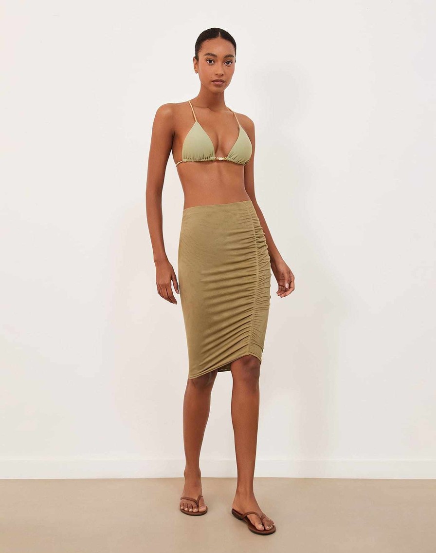 Cover Ups Vix | Frida Midi Skirt Olivine