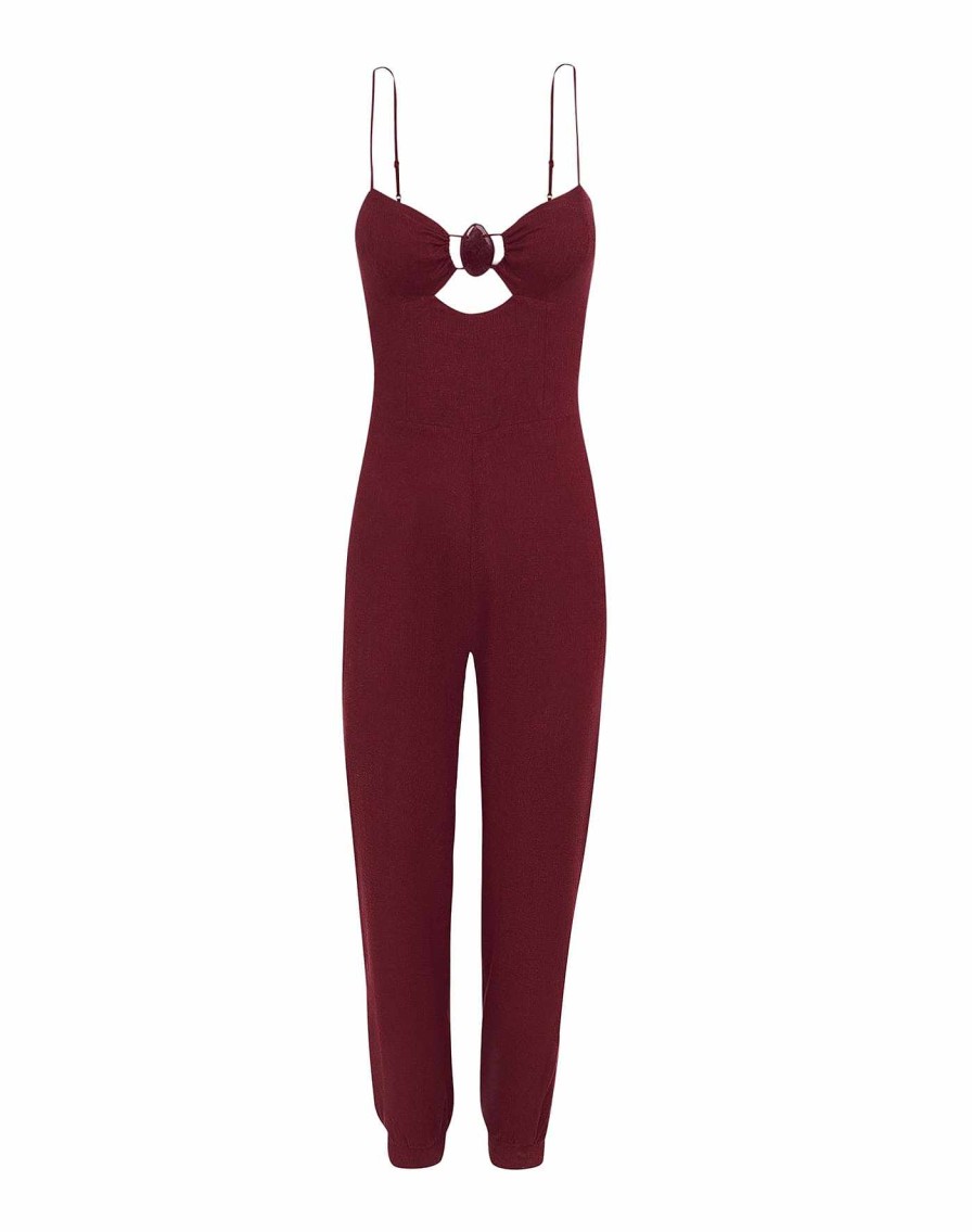 Clothing Vix | Tuane Jumpsuit Cranberry