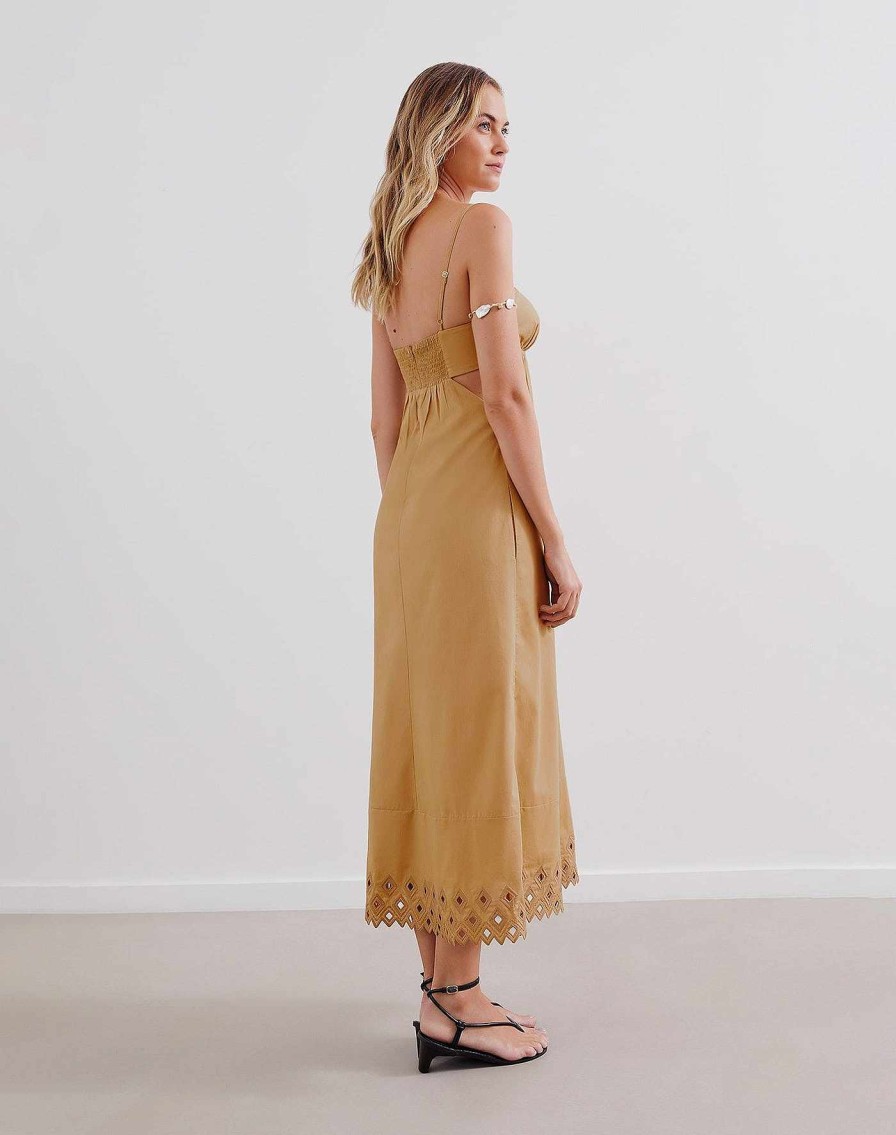 Clothing Vix Long Dresses | Tess Long Dress Walnut