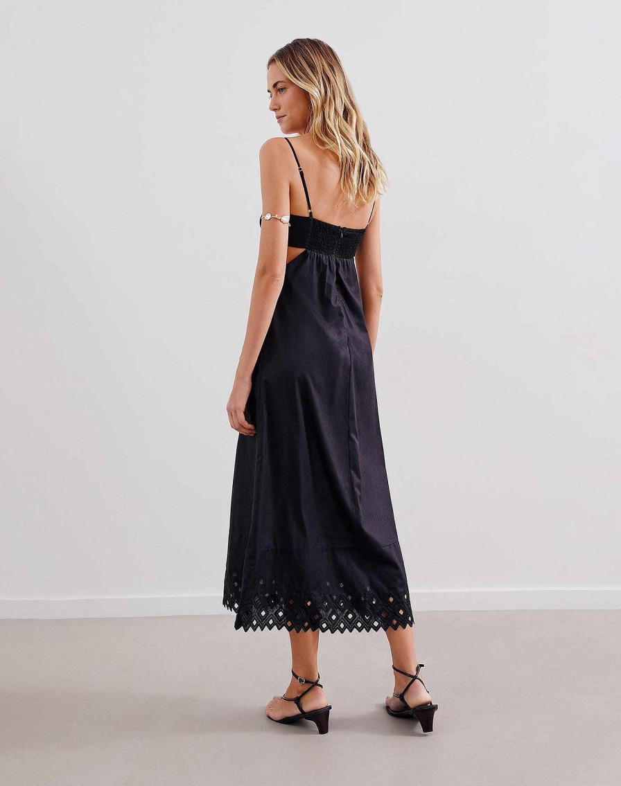 Clothing Vix Long Dresses | Tess Long Dress Black