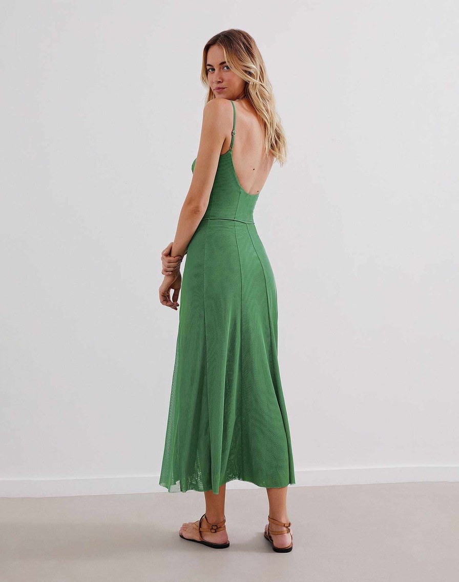 Clothing Vix Long Dresses | Sheer Maya Long Dress Aspen