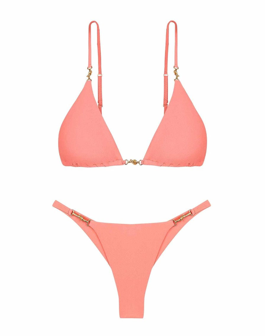 Swim Vix Triangle | Cora Parallel Tri Top Peach