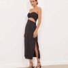 Clothing Vix Midi Dresses | Sonny Detail Midi Dress Black