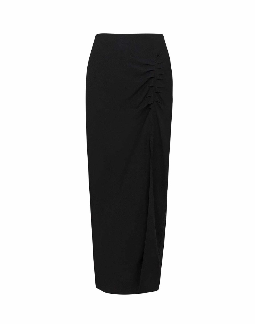 Clothing Vix Skirts | Clara Long Skirt Black