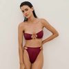 Swim Vix Bandeau | Martha Bandeau Top Cranberry