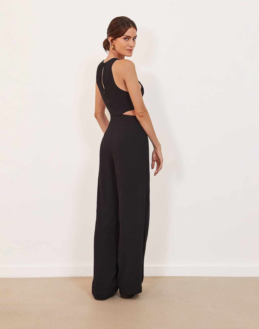 Clothing Vix | Nayara Detail Jumpsuit Black