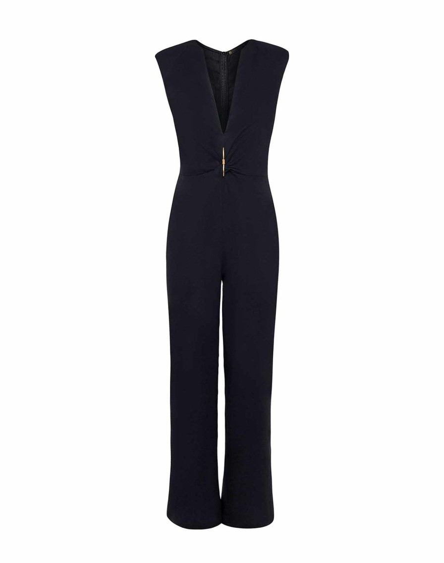 Clothing Vix | Raika Detail Jumpsuit Black