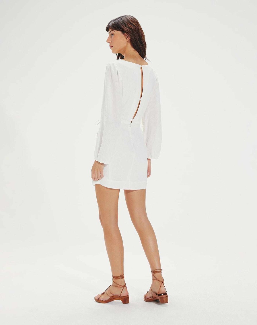 Clothing Vix Short Dresses | Carina Detail Short Dress Off White