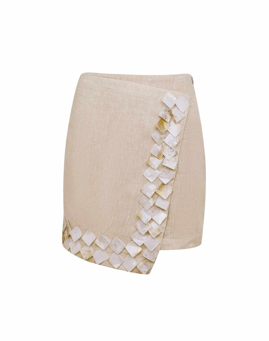 Clothing Vix Skirts | Meire Mini Skirt Natural