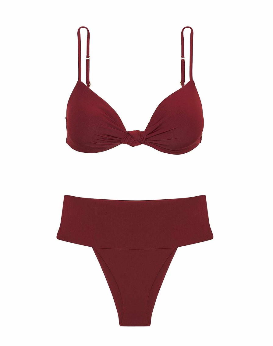 Swim Vix Bralette | Erin Knot Top Cranberry