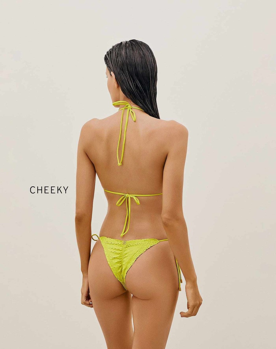 Swim Vix Cheeky | Scales Ripple Tie Side Bottom Wasabi