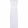 Clothing Vix Midi Dresses | Saori Detail Midi Dress Off White