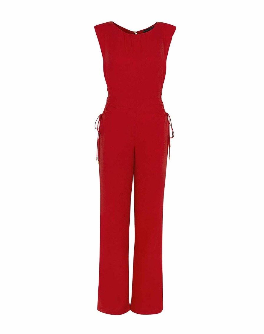 Clothing Vix | Carina Detail Jumpsuit Red Pepper