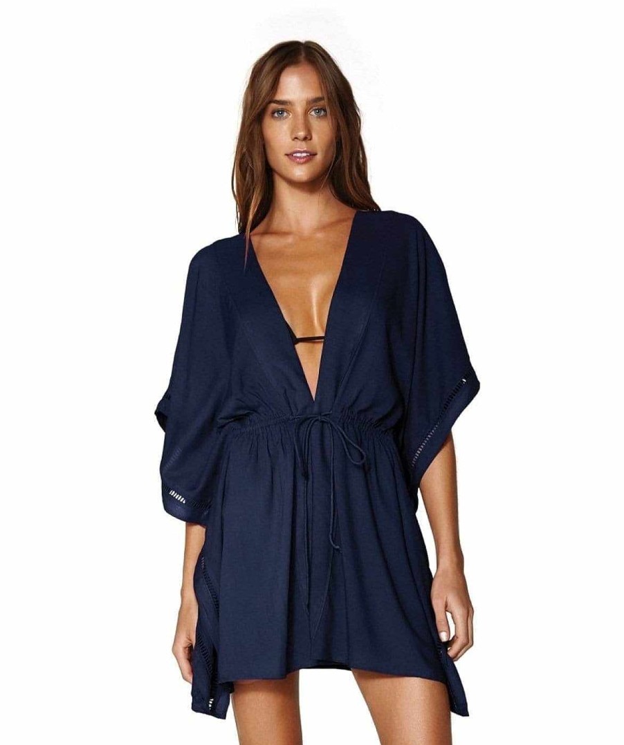 Cover Ups Vix | Embroidery Kimono Indigo