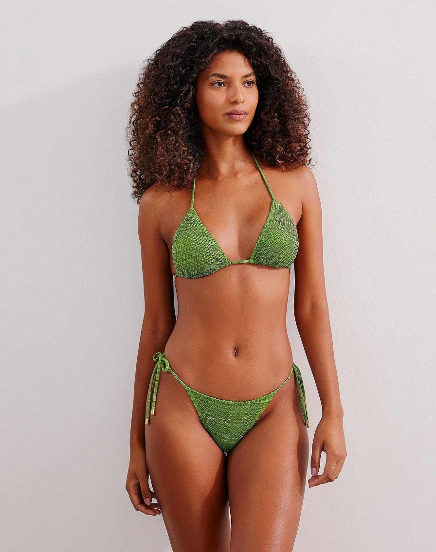 Swim Vix Full | Mesh Tie Side Bottom Acid Green