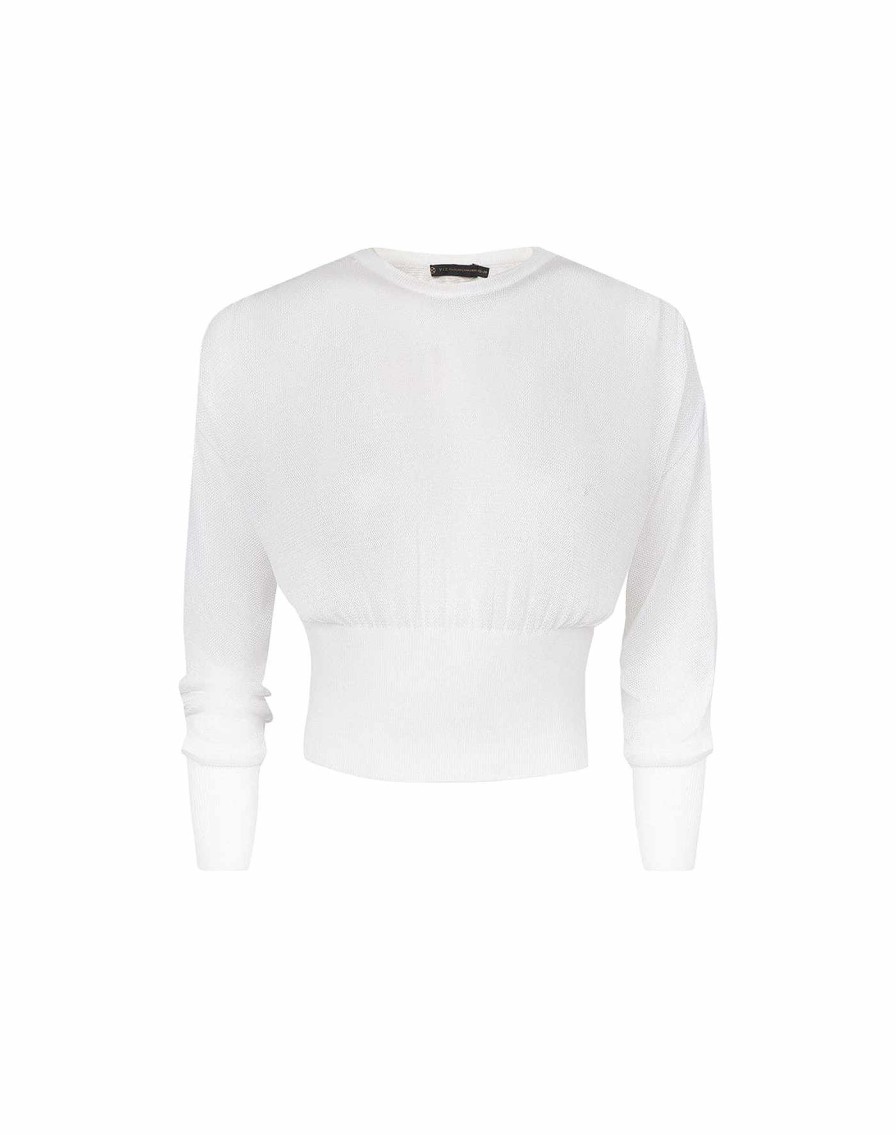 Clothing Vix Sweaters | Knit Eliza Blouse Off White