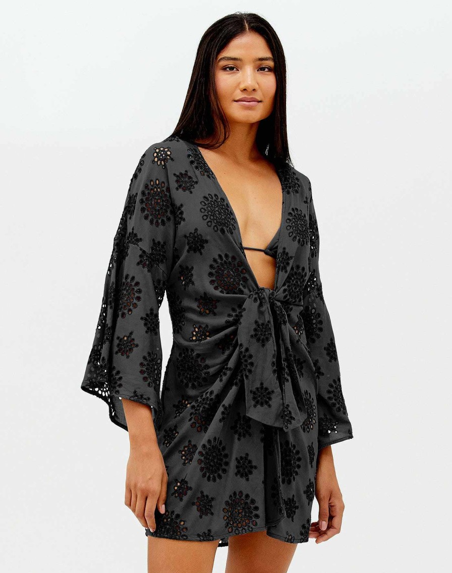 Cover Ups Vix | Perola Knot Short Cover Up Black