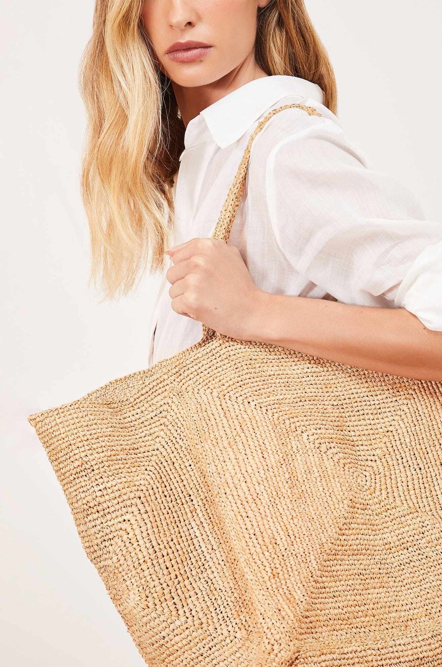 Accessories Vix | Raffia Pyramid Bag Natural