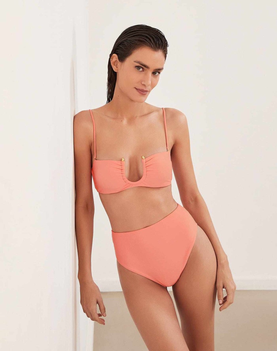 Swim Vix Full | Bela Hot Pant Bottom Peach