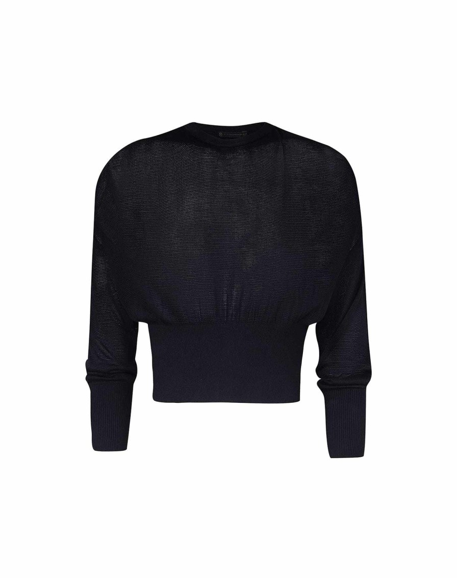 Clothing Vix Sweaters | Knit Eliza Blouse Black